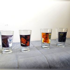 Frank Sinatra Signature Collection 16 Oz Drinking Glasses set of 4